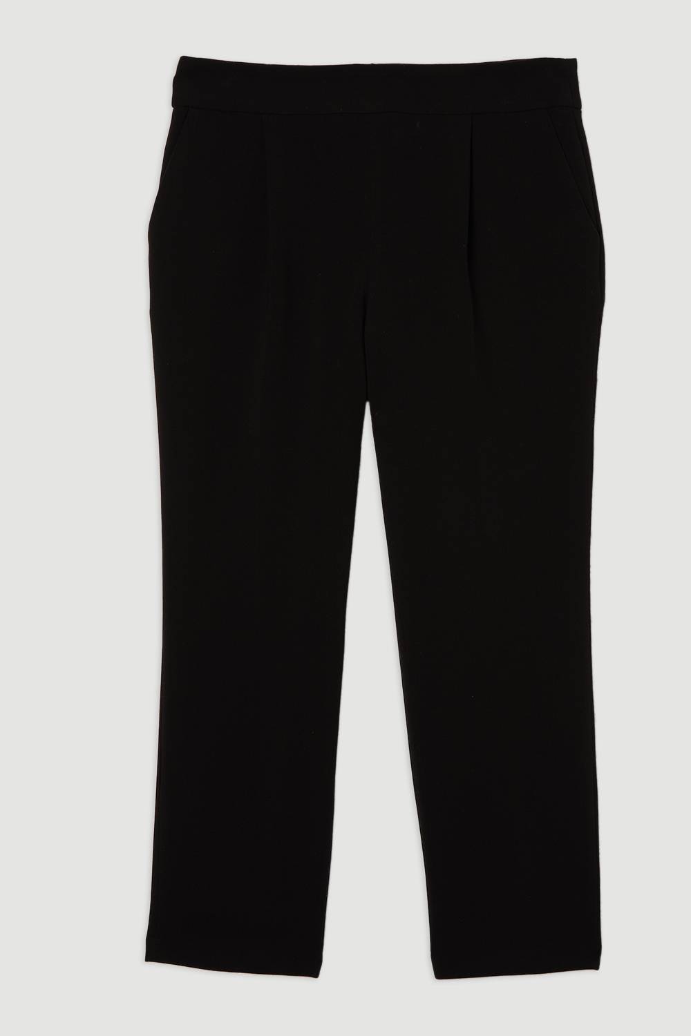 KarenMillen Pantalon tailleur incontournable stretch compact à taille haute et jambe étroite