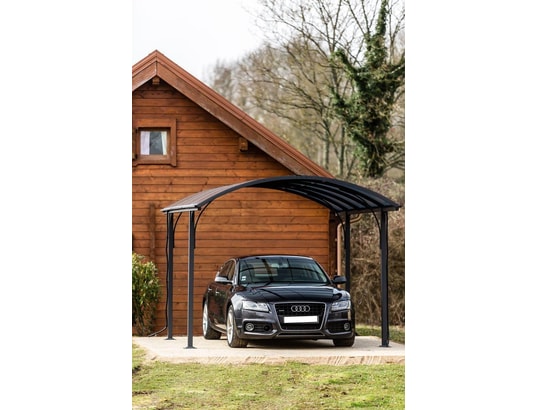 HABRITA - Carport aluminium - Toit demi-rond 14,62 m2