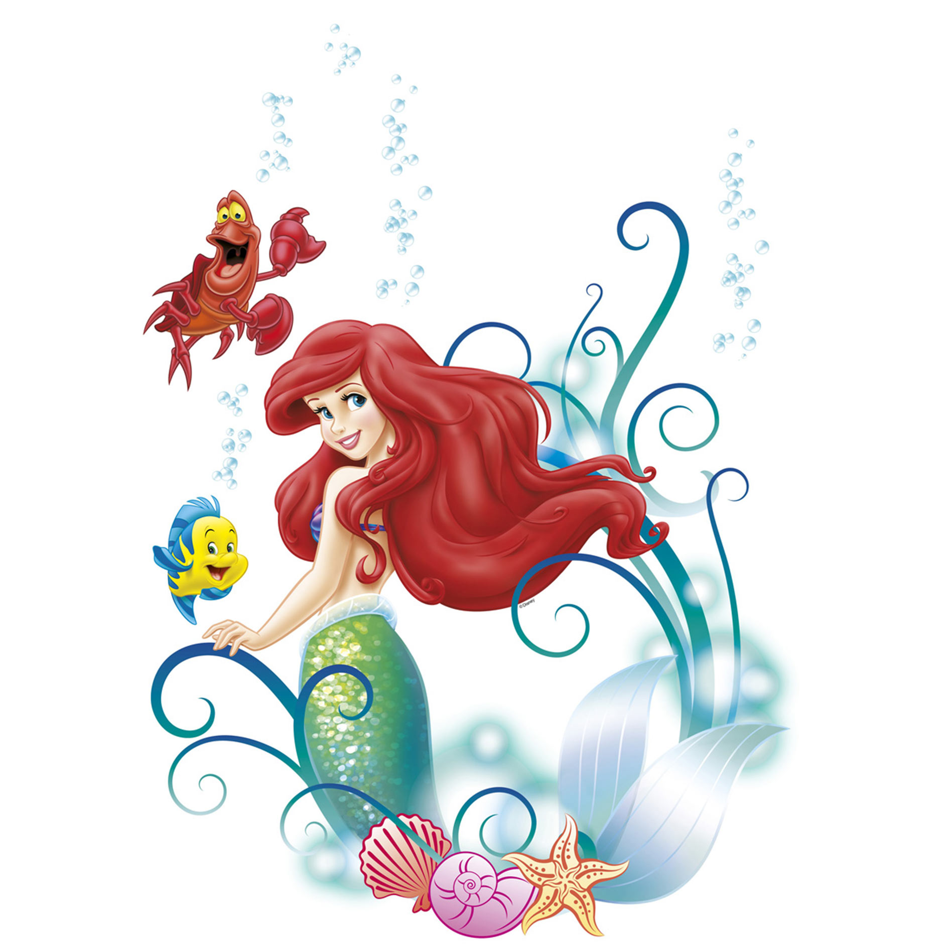 Wandtattoo ARIELLE - bunt - 50x70 cm