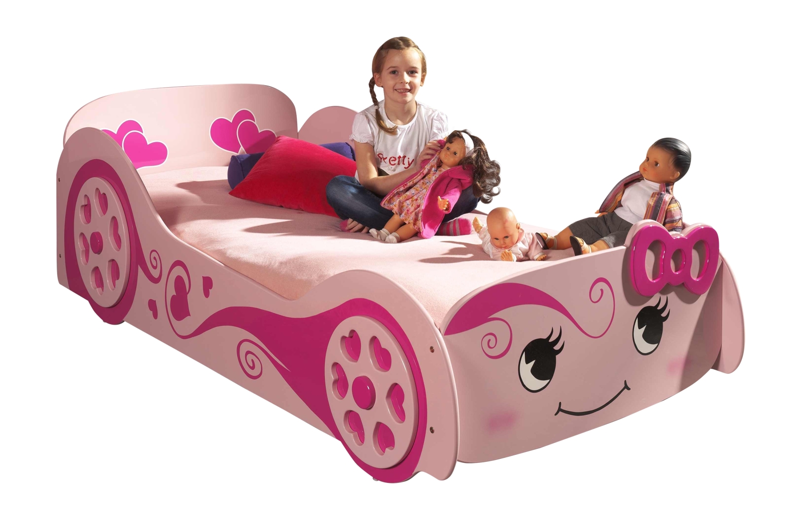 Autobett PRETTY GIRL - rosa - 90x200 cm