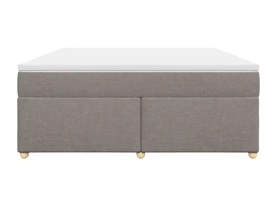 Sommier à lattes de lit avec matelas Taupe 180x200 cm Tissu