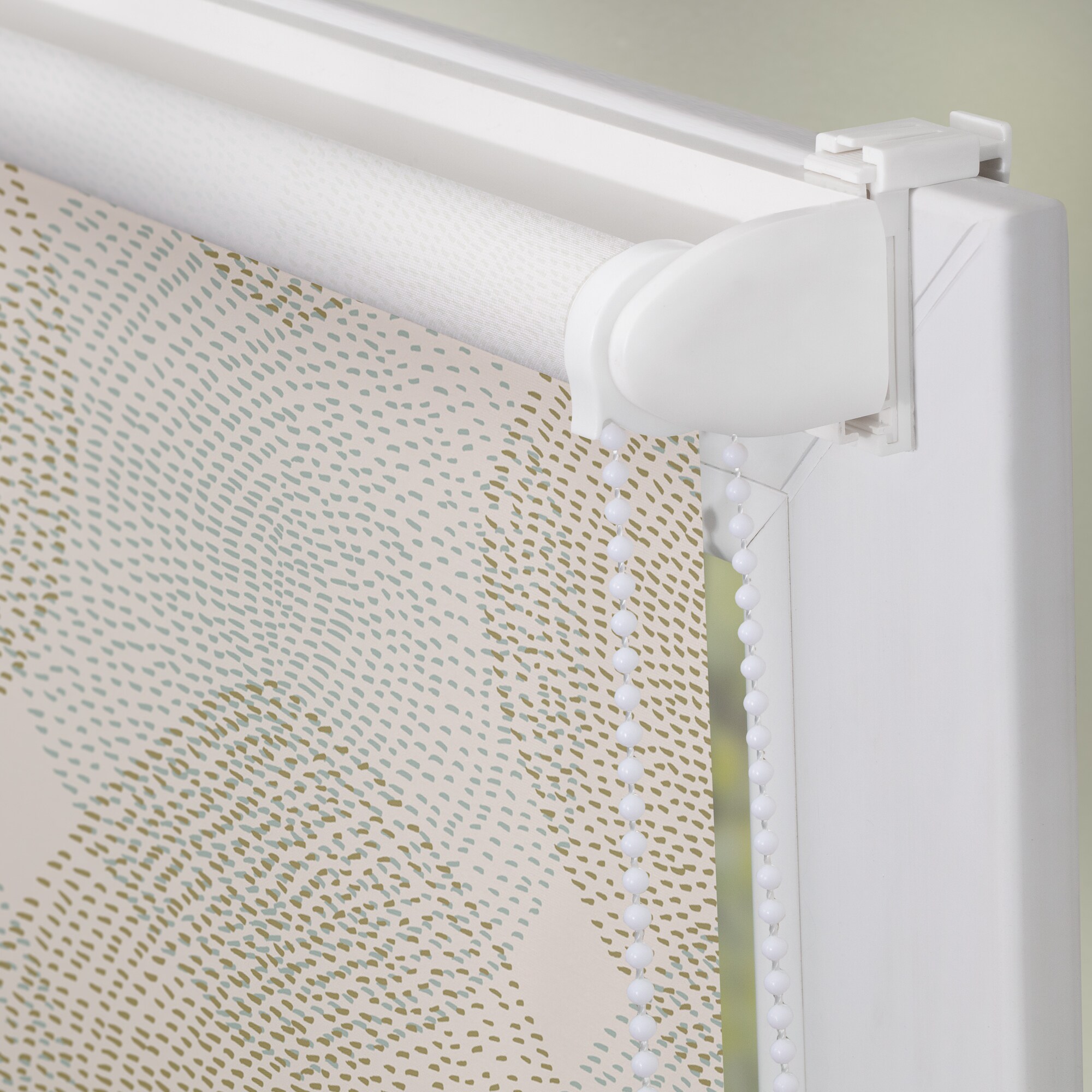 Lichtblick Rollo Klemmfix, ohne Bohren, blickdicht, Stripy Boho Drop India - Beige