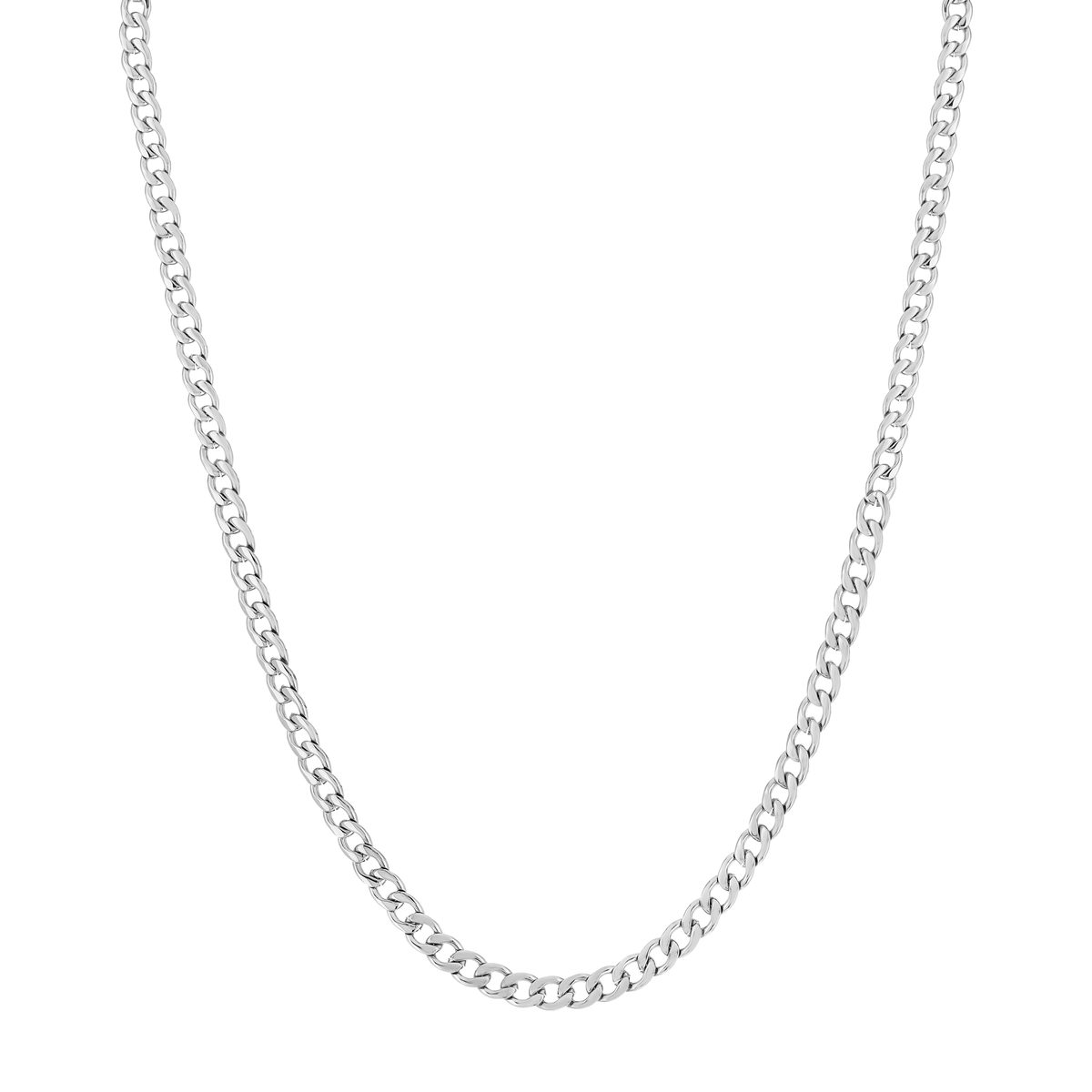 Collier acier maille gourmette 60 cm