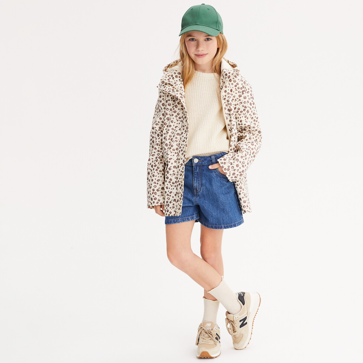 COLEÇÕES LA REDOUTE<br>Capa de chuva com capuz, estampa de leopardo