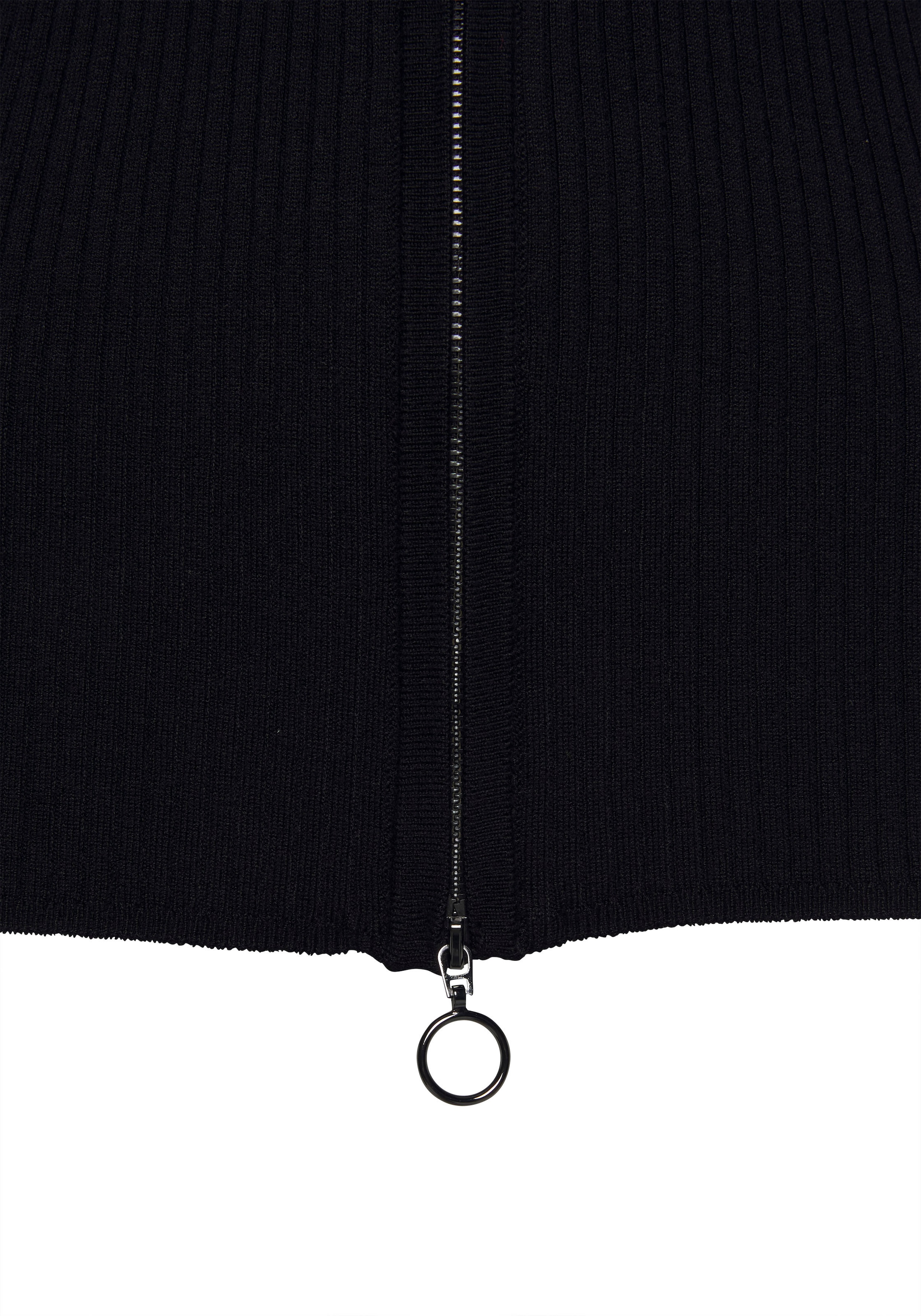 LASCANA Strickjacke mit Reissverschluss, taillierte Kurzstrickjacke