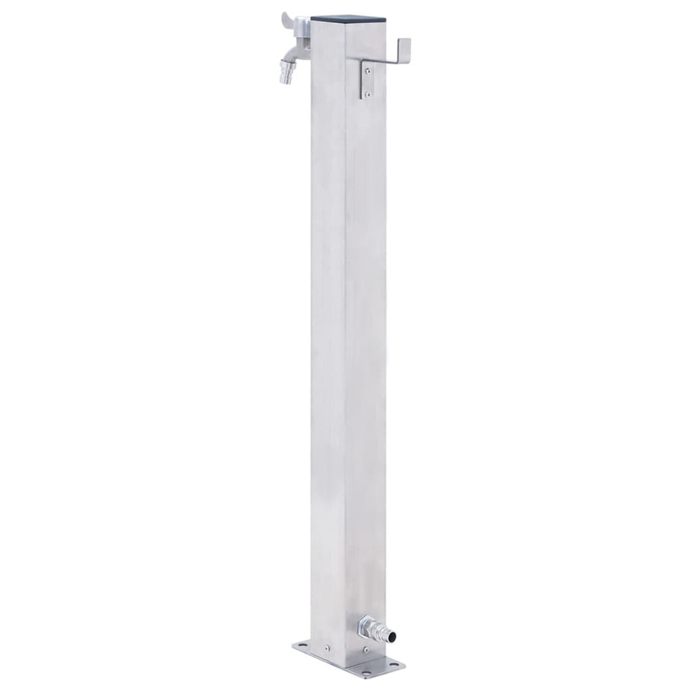 Colonne à eau de jardin 100 cm acier inoxydable carré
