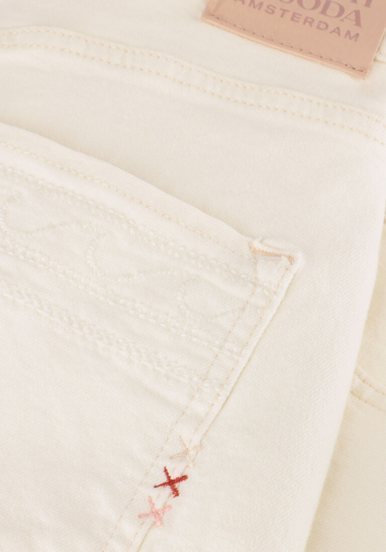 SCOTCH & SODA witte scotch & soda shorts the ray 5 pocket low rise denim short