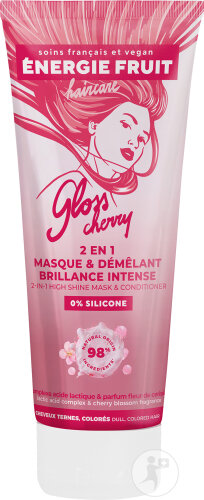 Energie Fruit Gloss Cherry Masque 2en1 Sans Silicone Brillance Intense Tube 200ml