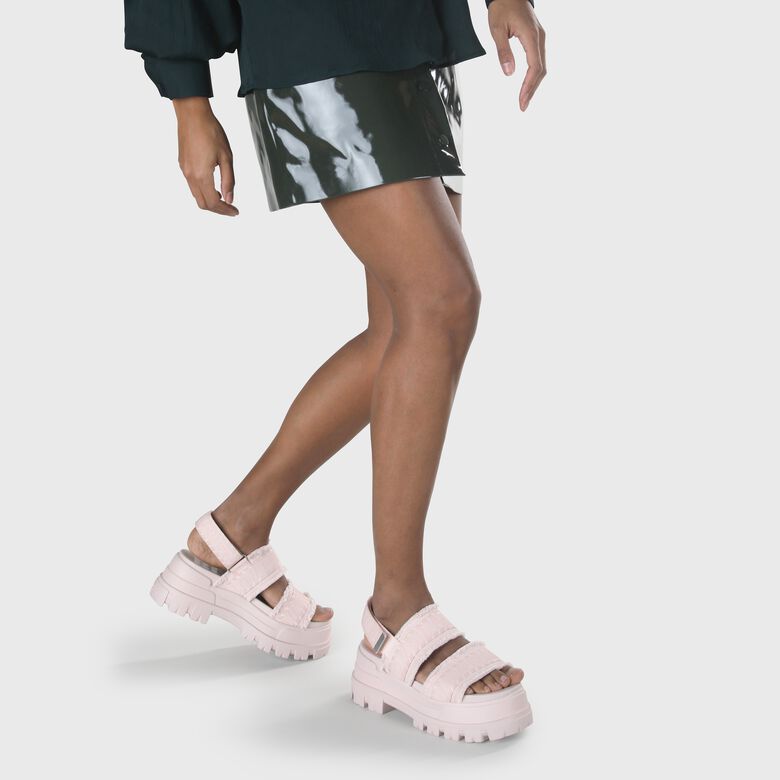 ASPHA STR - SANDAL PLATFORM - TEXTILE - ROSE