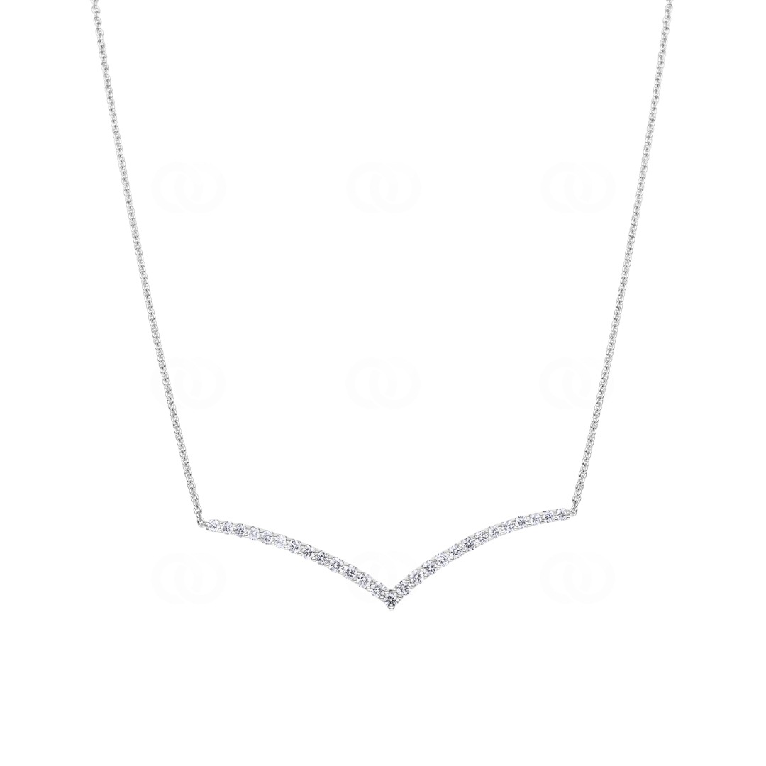 1.01 Karat Diamantencollier 750/18 K Weissgold