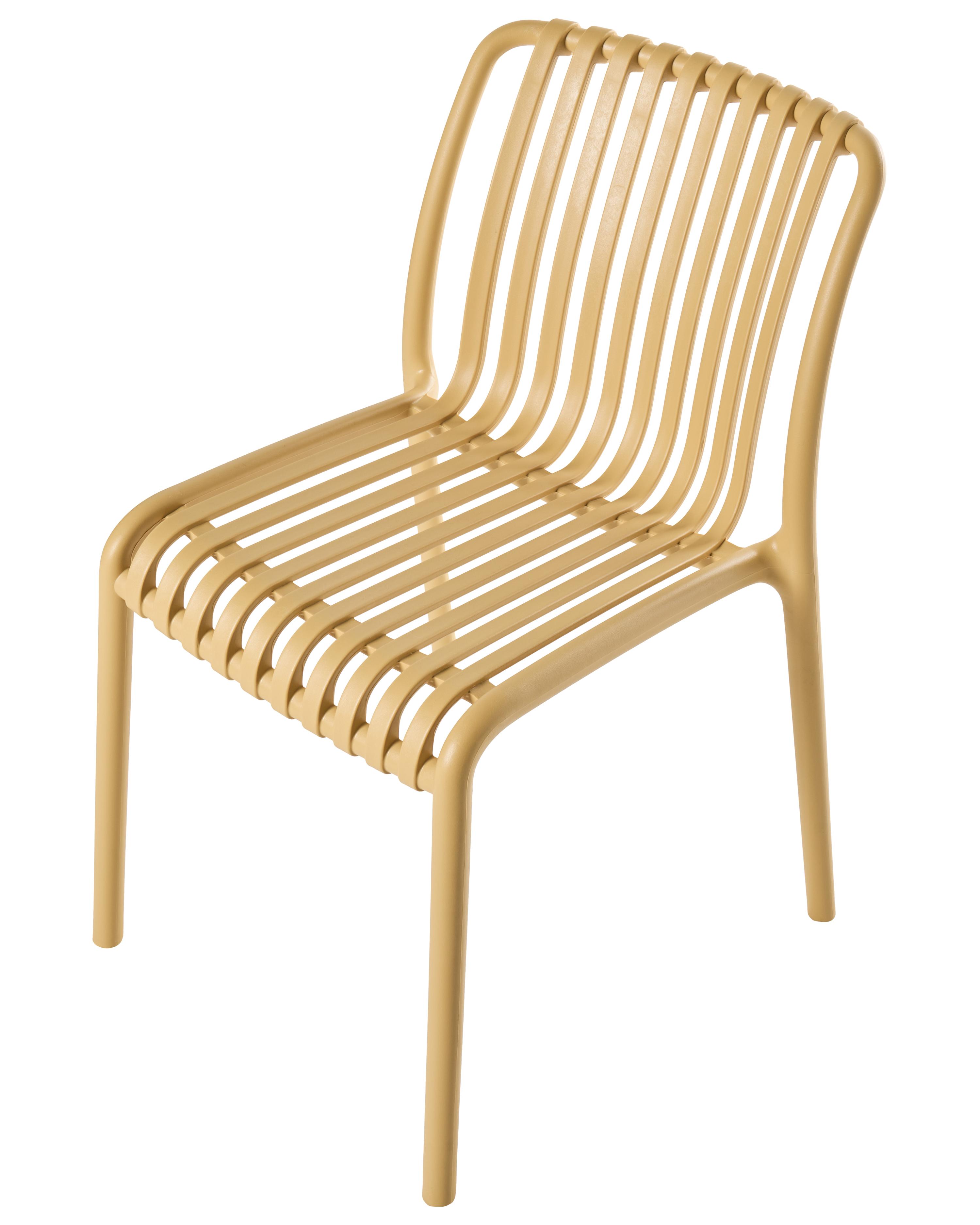 Set van 4 tuinstoelen ARICCIA Mosterdgeel