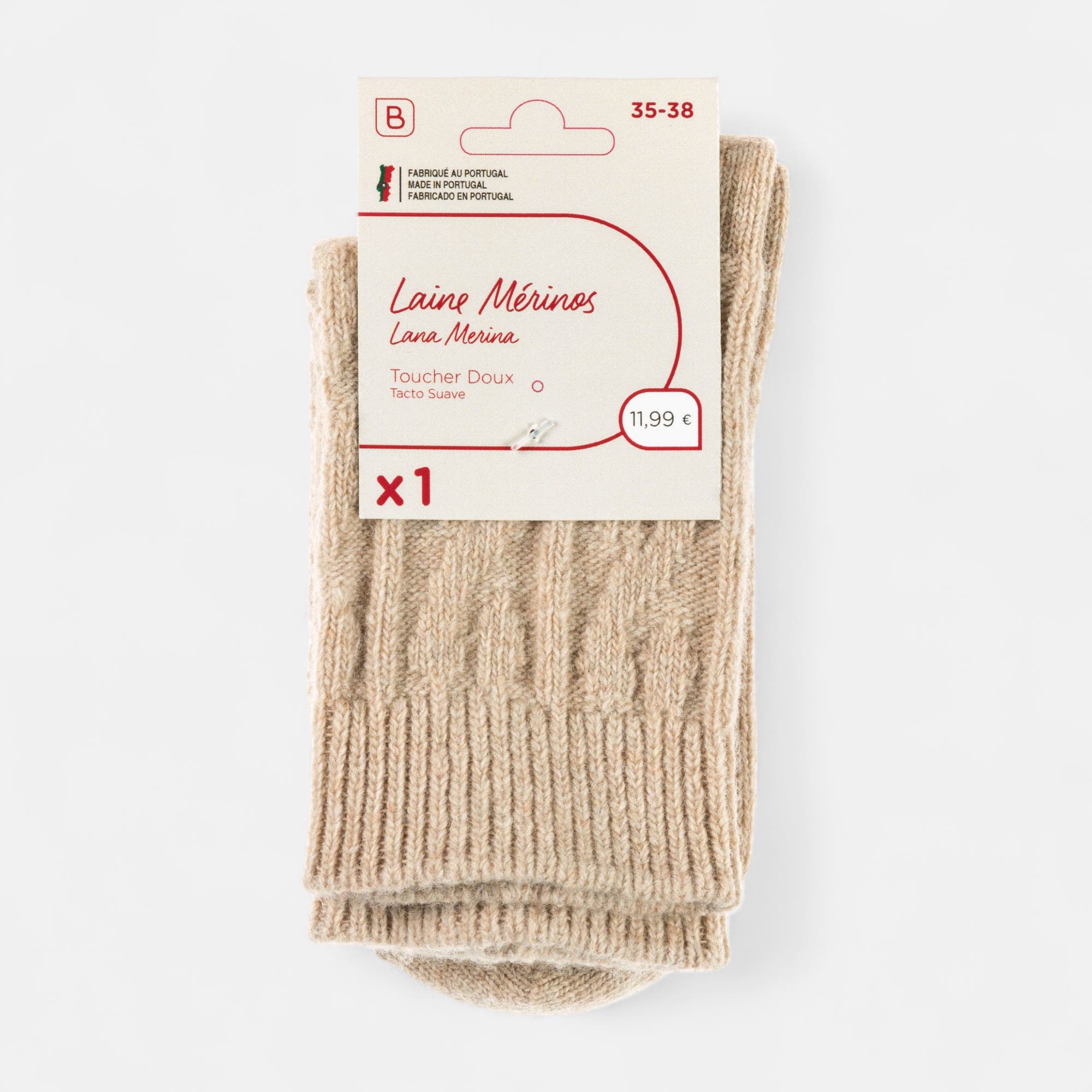 Chaussettes Femme beige