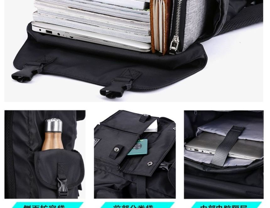 Moyyi - Rugzak met applicatie en gesp met letters en flap