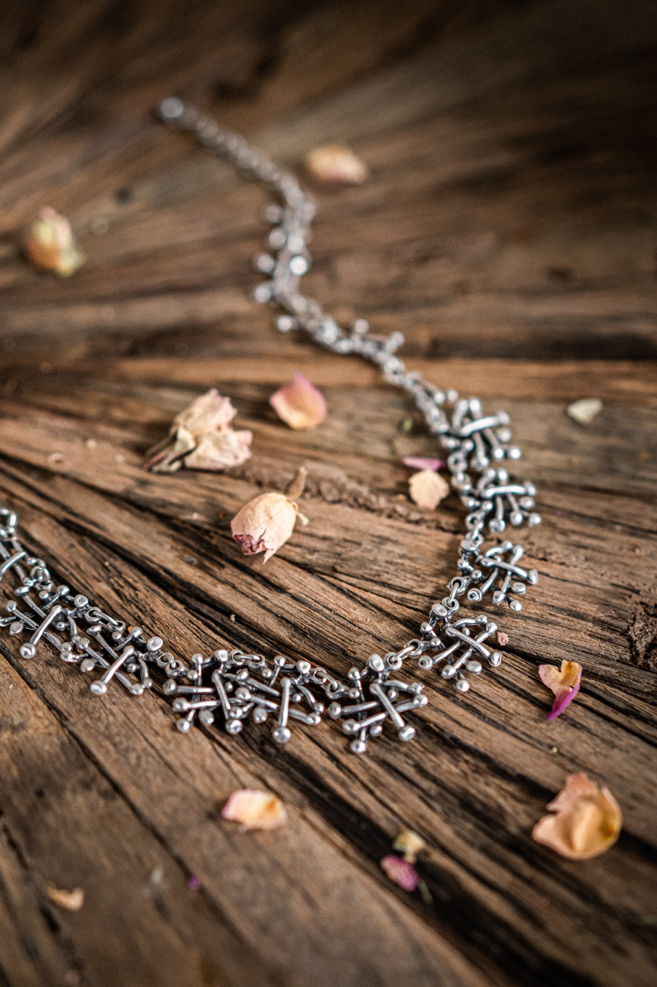 Collier 'Cluster', Zamak-Legierung, H 2 cm, L 36 cm günstig bestellen
