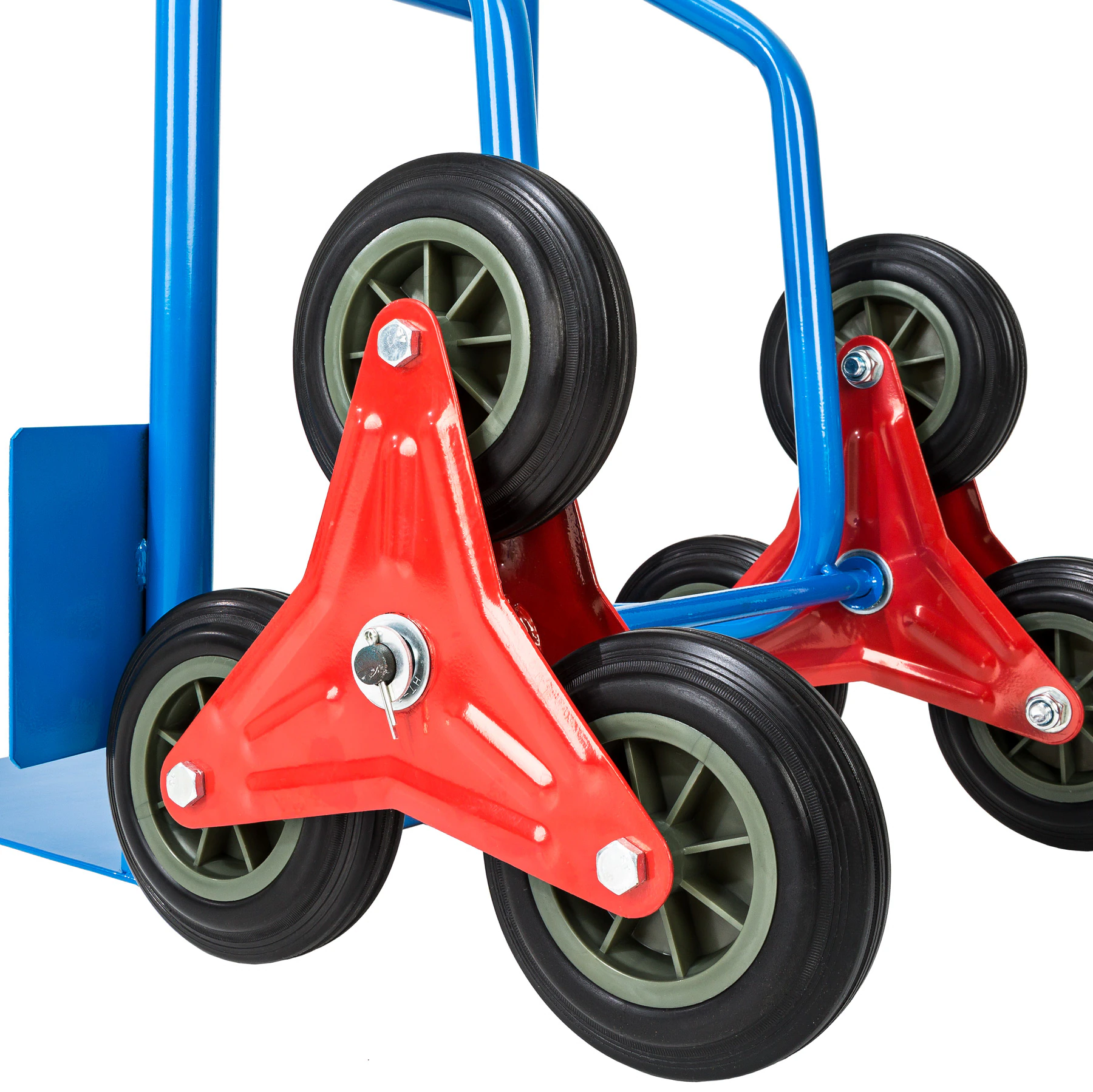 tectake® Treppensackkarre, mit Stahlrahmen, höhenverstellbar, Sicherheitsgriffe aus Kunststoff, Belastbarkeit 100 kg