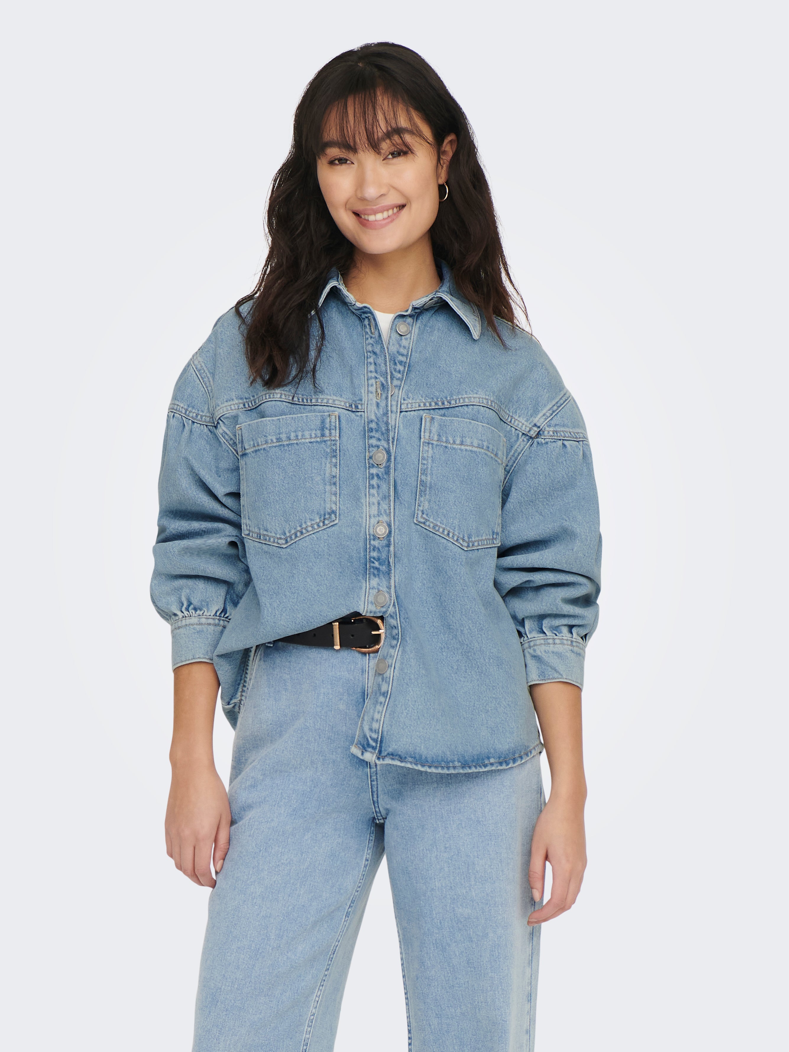 ONLANNI Jeansjacke Light Blue Denim