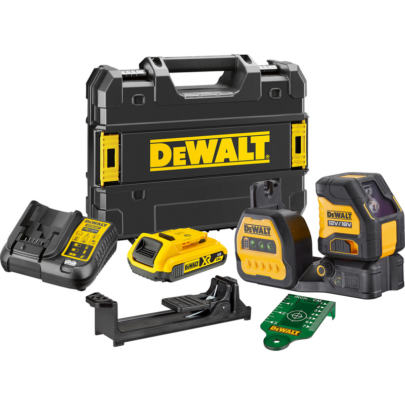 DeWALT DCE088D1G18-QW 12/18V kruislijnlaser set Groen