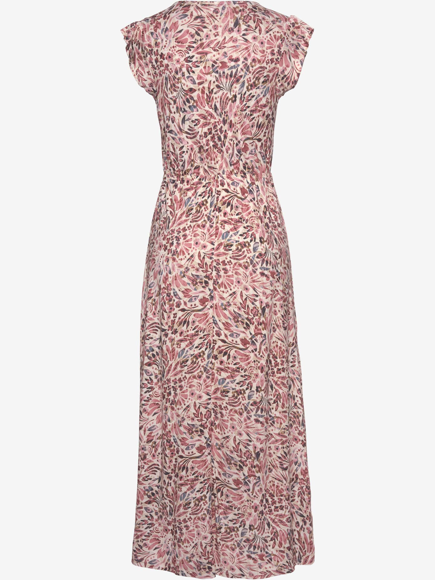 Robe longue col v chevauchant avec bouton-pression