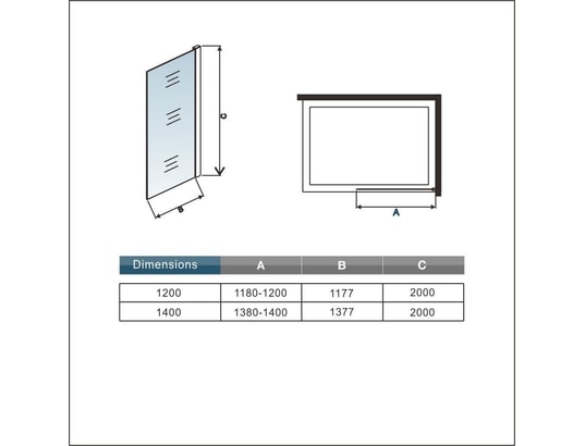 AICA SANITAIRE - Douche cabine intégrale Aica 120x200cm paroi de douche 8mm verre dépolie et anticalc...