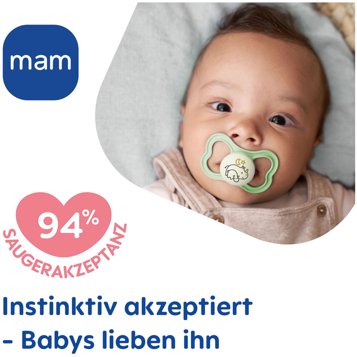 MAMMAM   Air Night Silikon Schnuller pink 6-16M