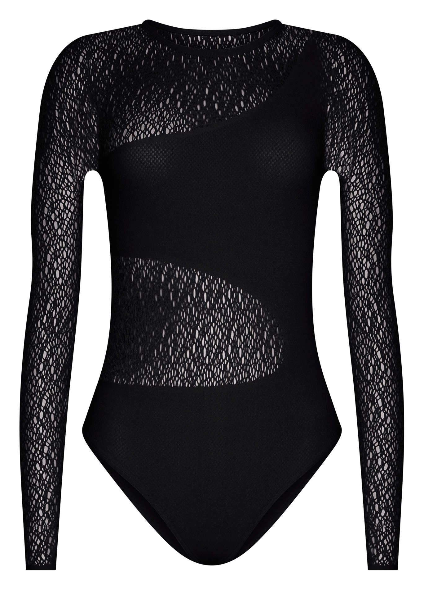 Body à manches longues asymétrique | Noir