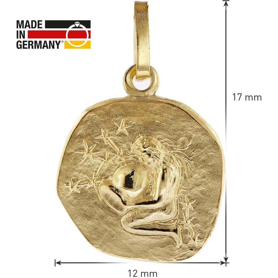 trendor Sternzeichen für Kinder Wassermann Gold 333 Anhänger + Kette gold
