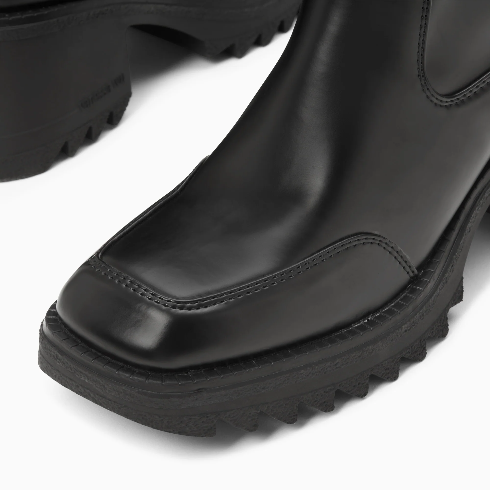 Bottines-Bottines de pluie Lea noires à talon cranté