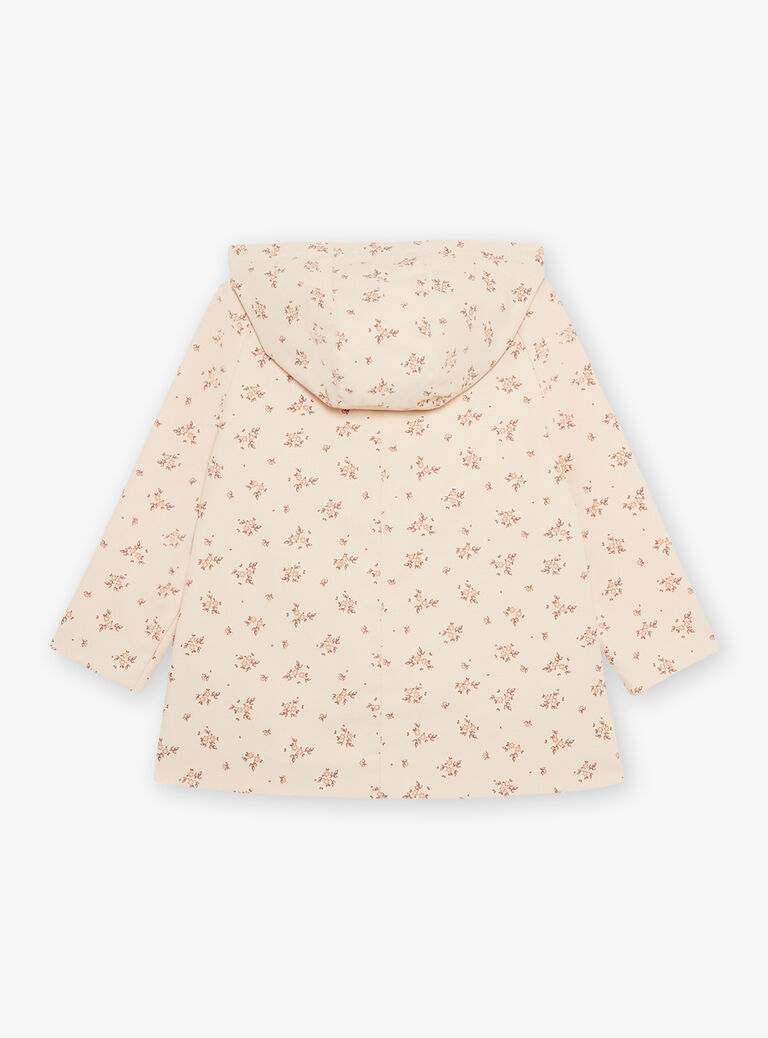 Parka beige 3 en 1 à fleurs