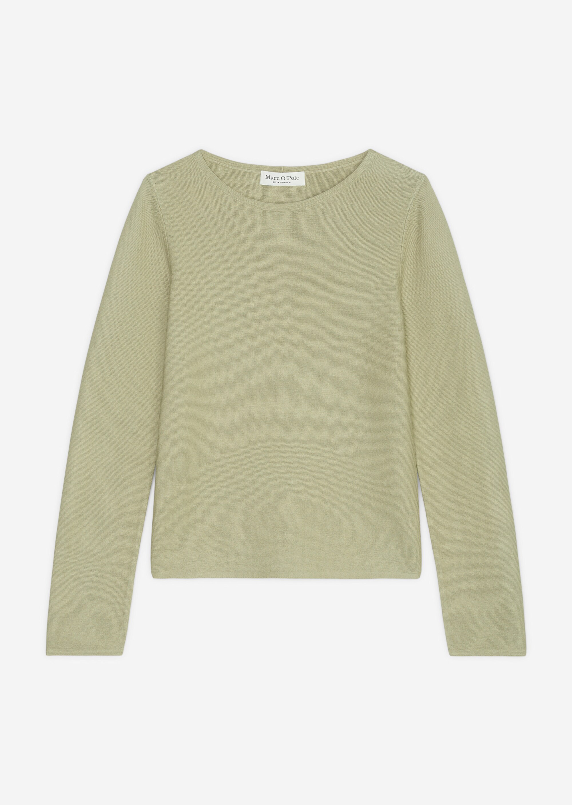 Rundhals-Strickpullover regularmit feinen linken Maschen