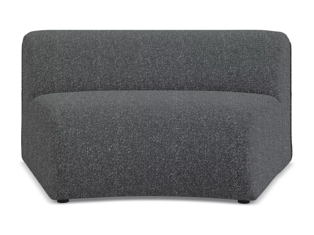 Fauteuil d'angle pour canapé modulable en tissu texturé - graphite - EKAHI