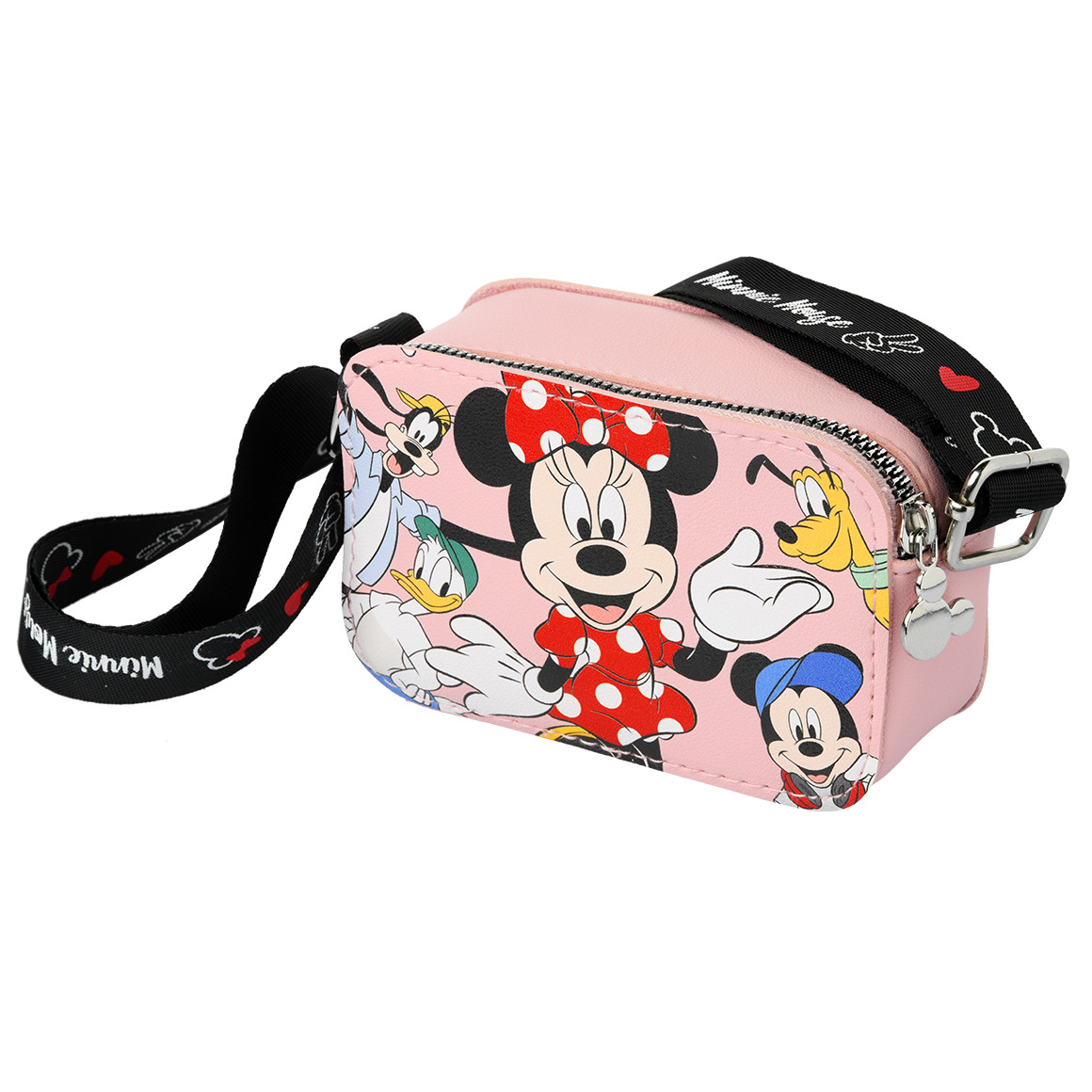 Topolino Minnie Maus Tasche mit Reißverschluss rosa