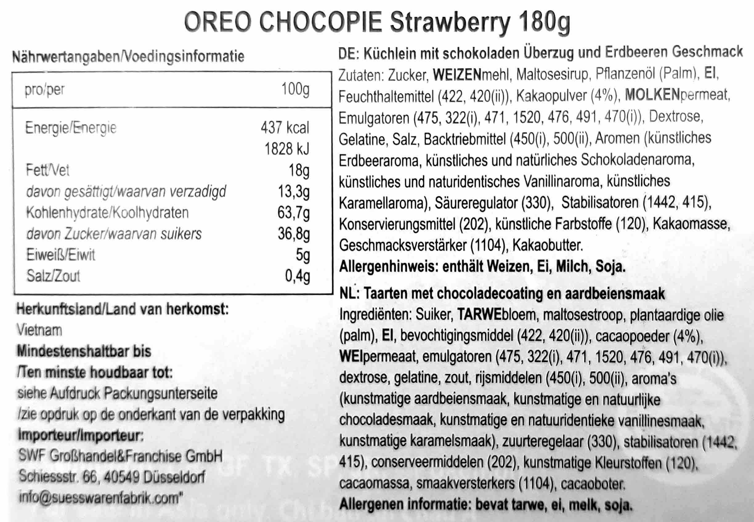 Oreo Doppelkekse Socola Strawberry Creme 180g MHD:2.1.25