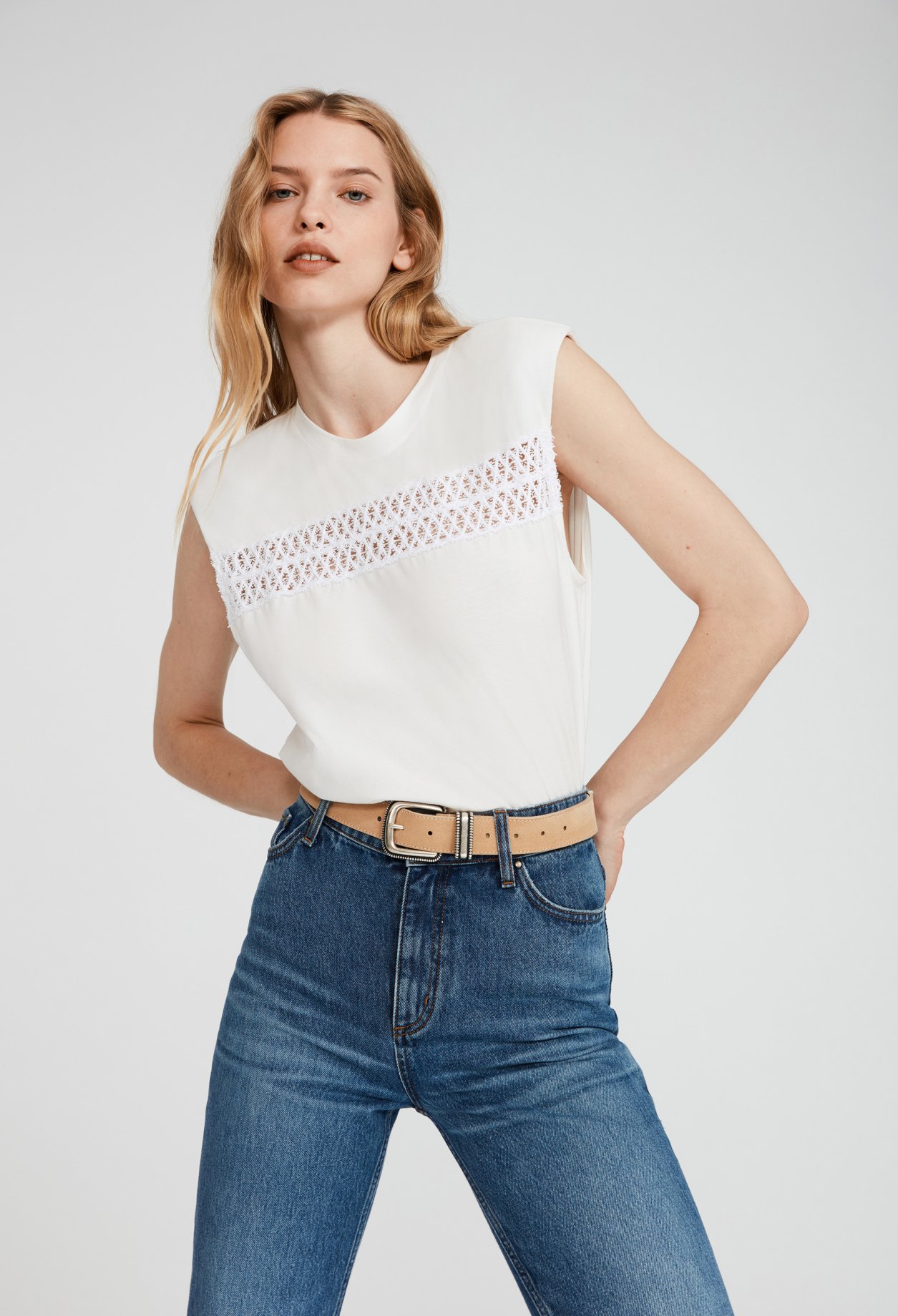 T-shirt coton sans manche