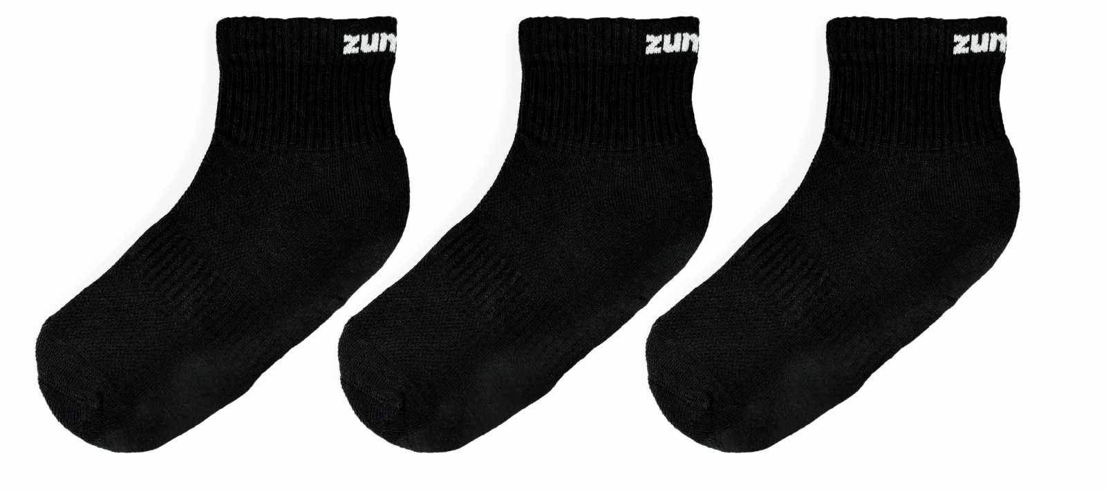 Meias pretas de cano curto Zumbab Basics