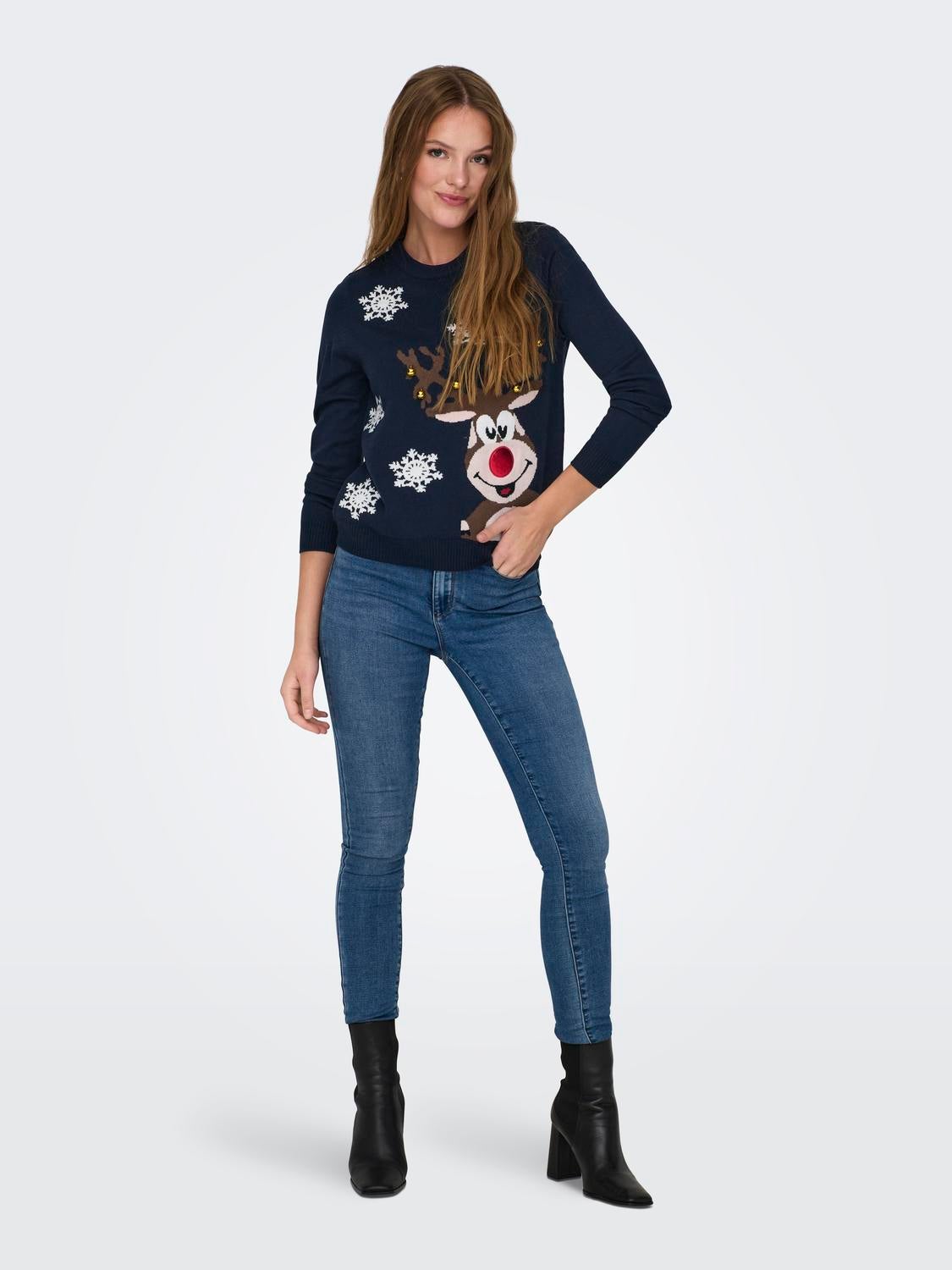 ONLXMAS Strickpullover Night Sky