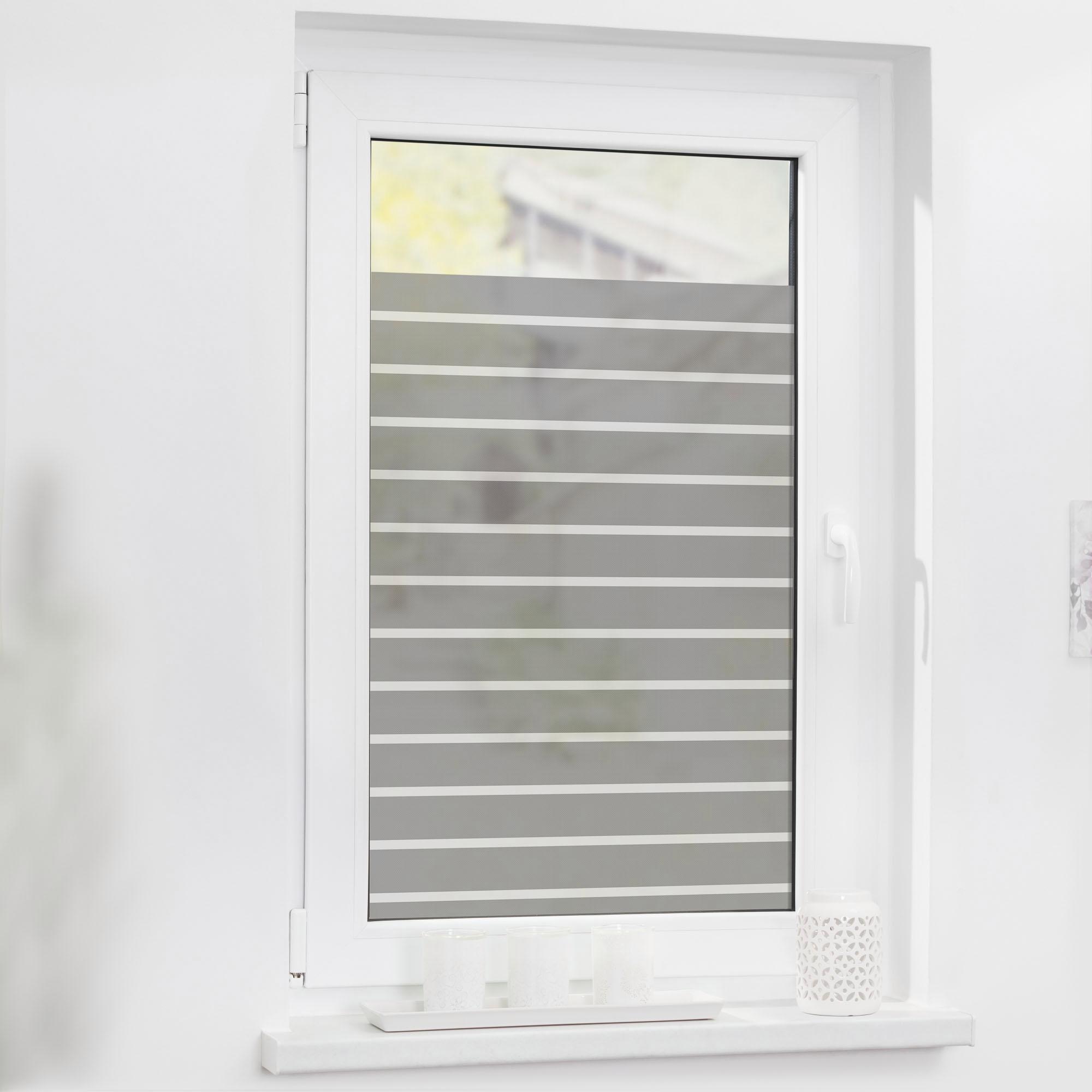 LICHTBLICK ORIGINAL Fensterfolie »Streifen« 1 Stk. blickdicht strukturiert Klebepunkte selbstklebend, Sichtschutz