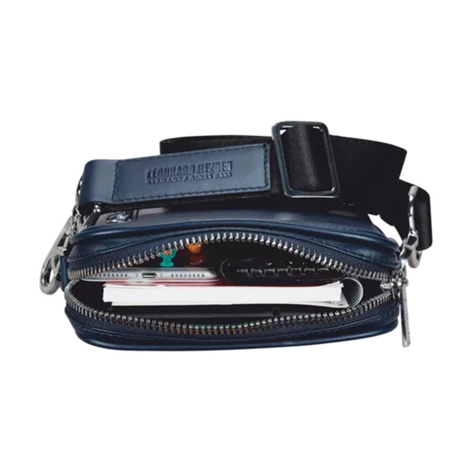 Leonhard Heyden Montreal Messenger Bag XXS navy blue