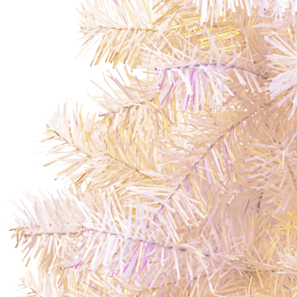 Kunstkerstboom, glinsterende punten, wit, 120 cm, PVC
