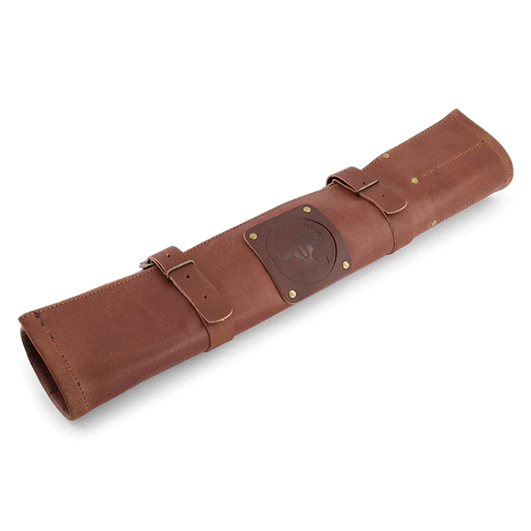 Trousse à couteaux artisanale en cuir 5 emplacements cognac Witloft