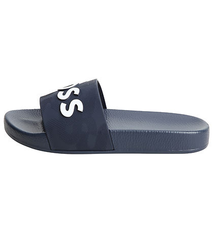 BOSS Bådesandaler - Navy m. Hvid