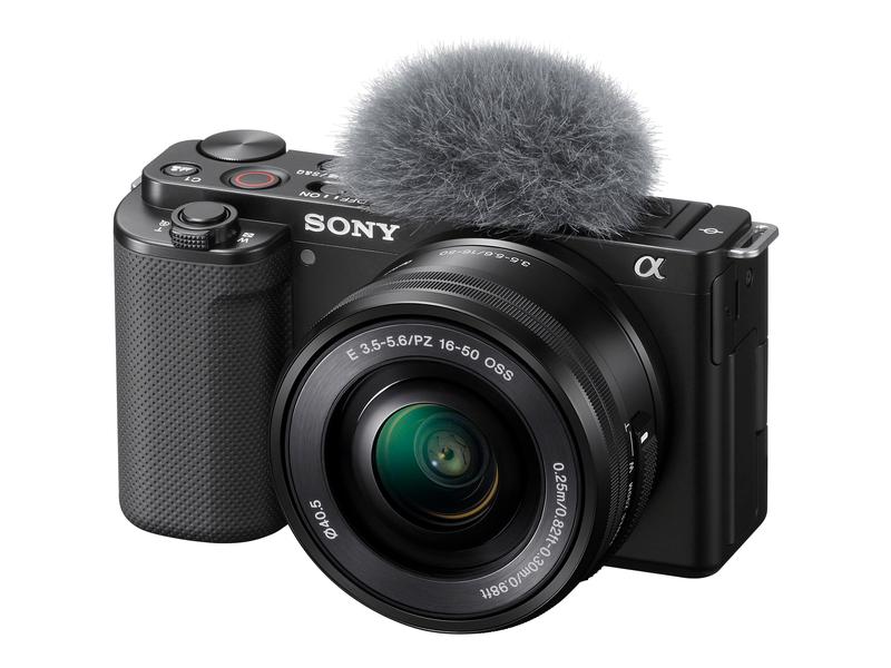 Sony Fotokamera ZV-E10L Kit 16-50 Beeindruckende Kamera für Vlogs mit zusätzlichem Objektiv