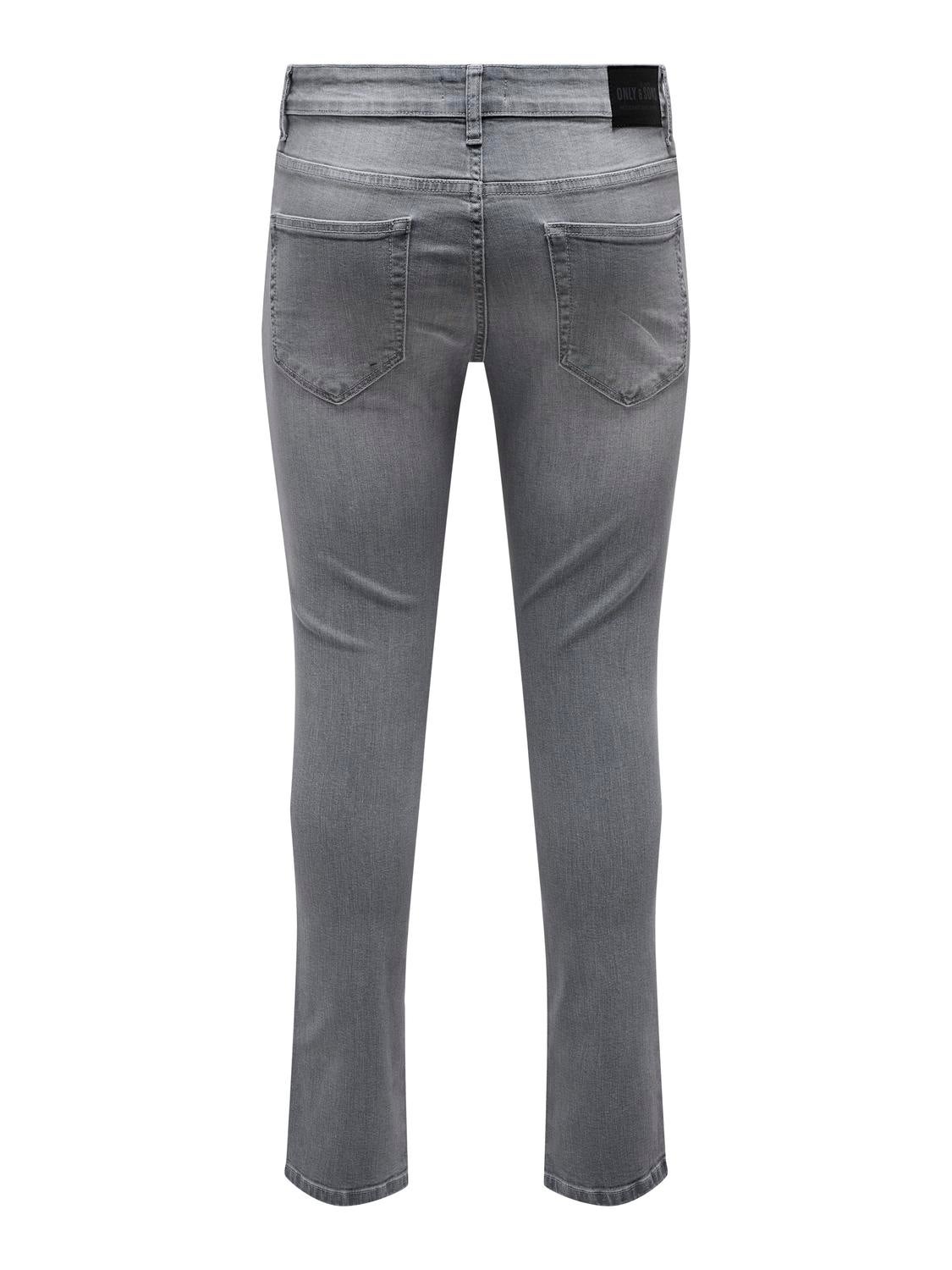 ONSLOOM Niedrige Taille Slim Fit Jeans Light Grey Denim