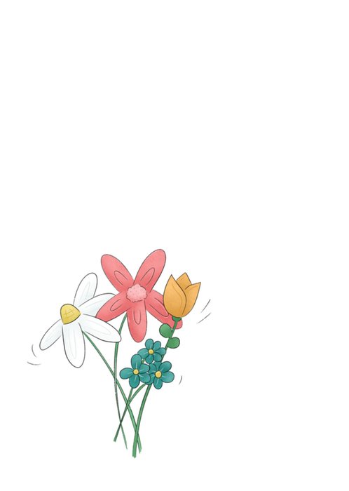 Studio Fred Illustraties | Zomaarkaart | Bloemen | Heel veel liefs