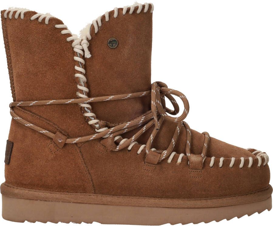 Warmbat Australia Waturra gevoerde suède enkelboots cognac