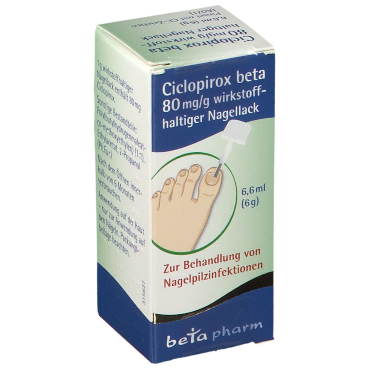 Ciclopirox beta 80 mg/g