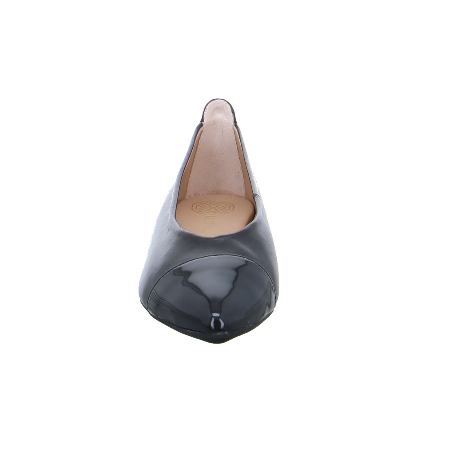 UNISA Ballerina Schwarz Leder  mit Lederfutter