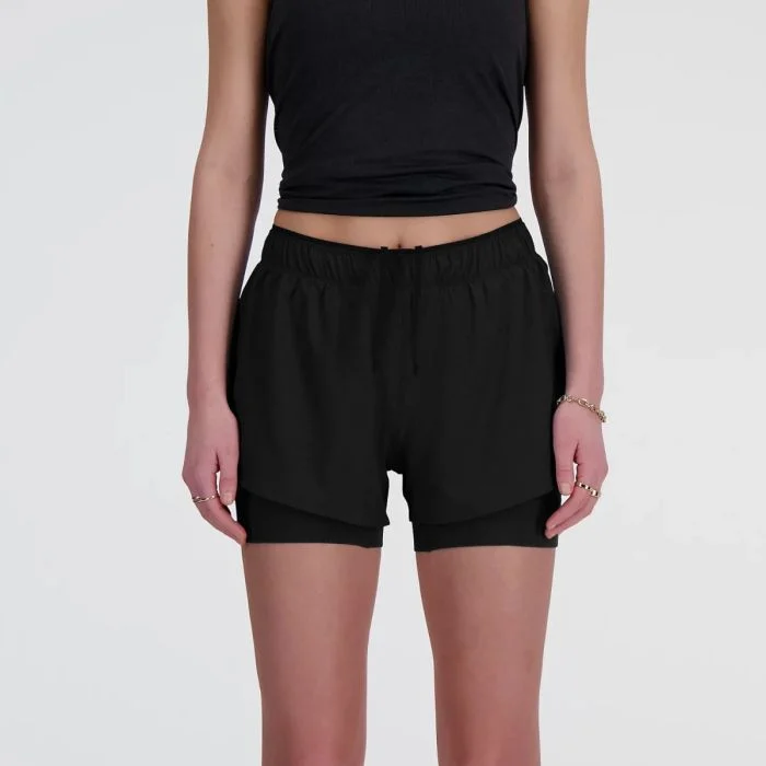 New Balance Dame Shorts RC Seamless 2in1 3 Inch Shorts Sort