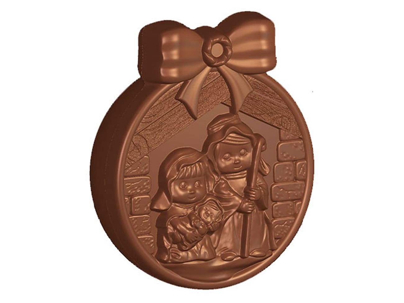 Moule chocolat - boule avec nativité