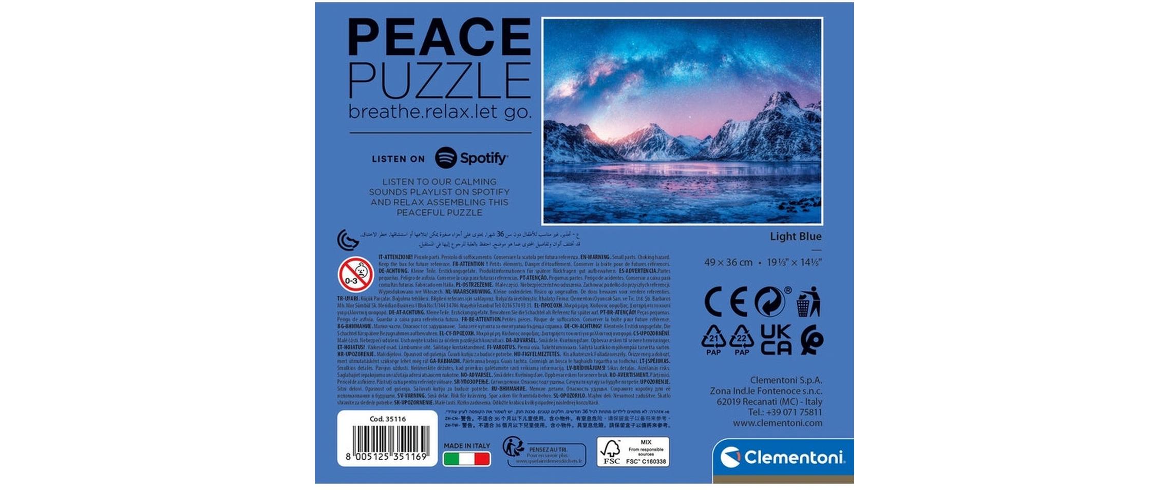 Puzzle Light Blue 500tlg.Entspannendes Puzzle-Erlebnis