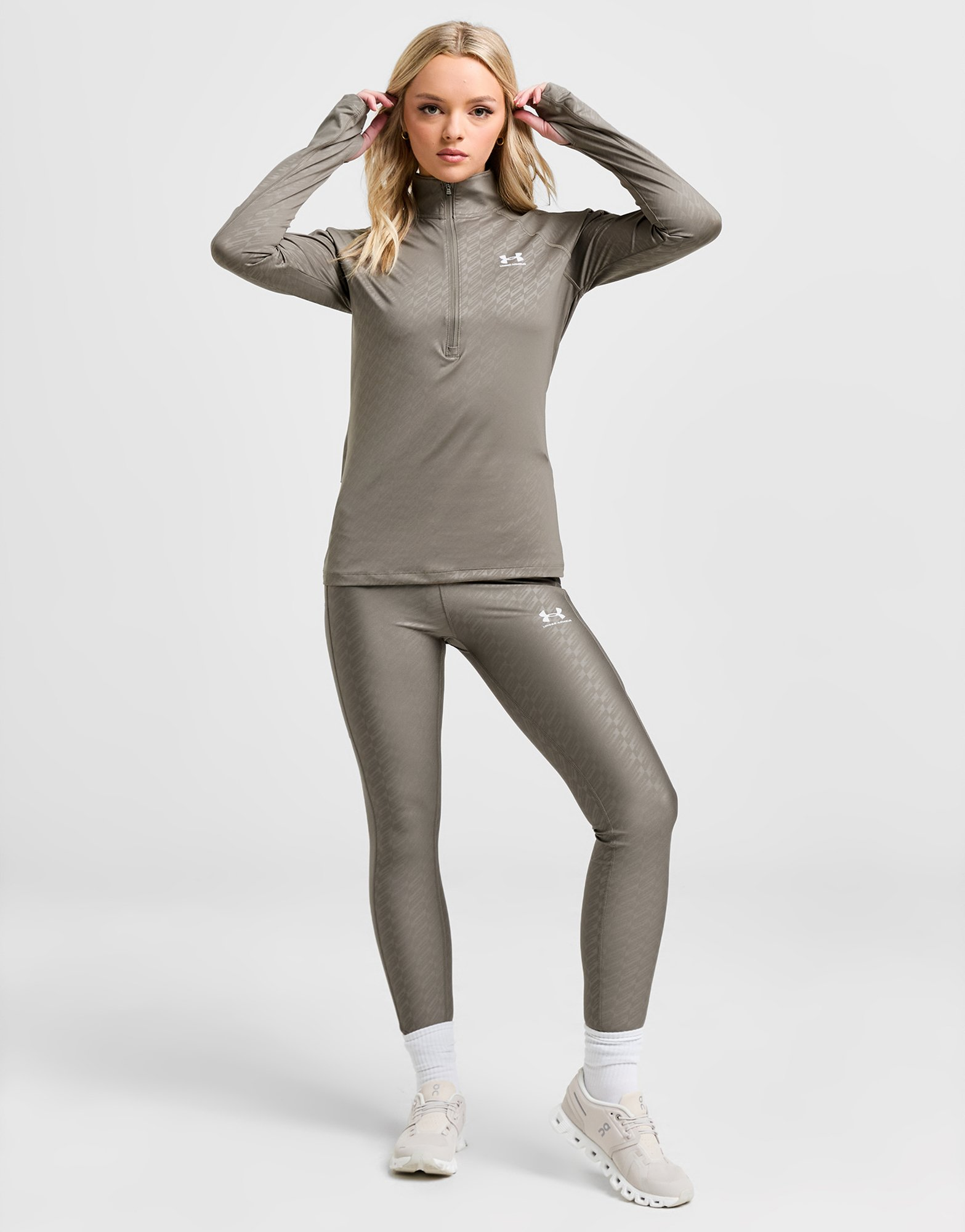Under Armour Haut Zippé Imprimé Emboss Femme
